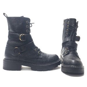 NWOT! Black Cardi B Combat Boots